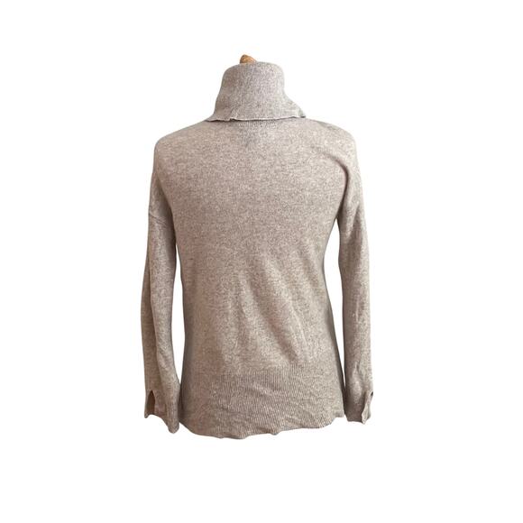 Charter Club 100% Cashmere Beige Long Tunic Turtleneck Sweater, Size S - Picture 4 of 12